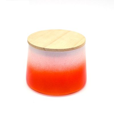red decorative glass candle holder with lid