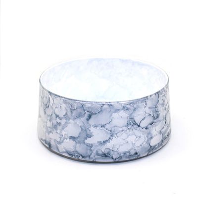 round colored glass candle jars