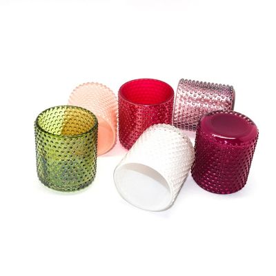 colorful glass glass jars