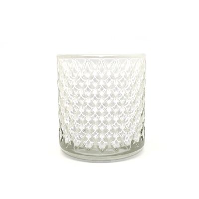 colored custom glass candle containers with wooden lids