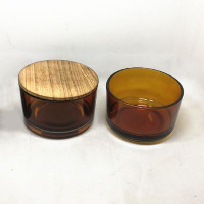 21oz 600ml luxury white amber black glass candle cup short wide