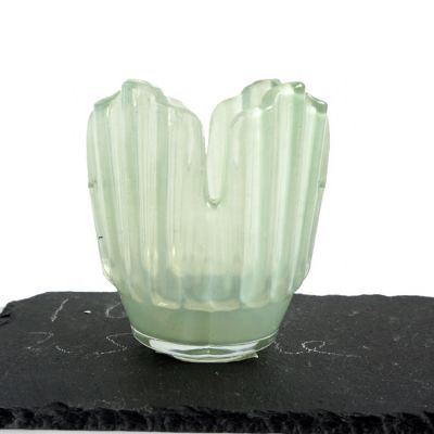 New shape green color handmade creative candle jars