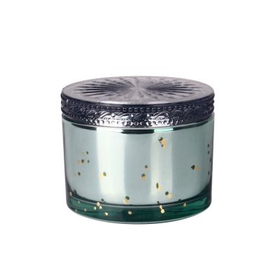 Wholesale empty candle jars with flat-top lid glass jars for candle making