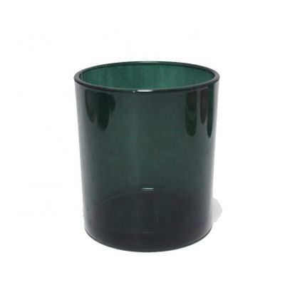 Wholesale home decorative colorful glass candle jars with lid