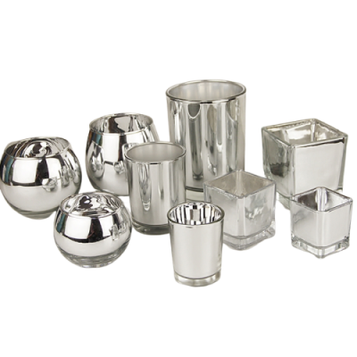 Electroplating Glass Candle Holder Custom Glass Candle Holders Electroplated Candle holders all Size
