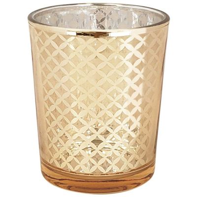 Wholesale custom various patterns Wedding and Party Decorations Mercury Glass Multicolor Votive Candle Holders