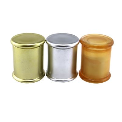 new glass candle jar with home decoration
