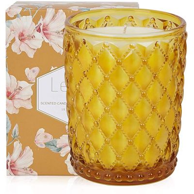 12OZ Colorful Frosting Glass Jar Candle with Lid