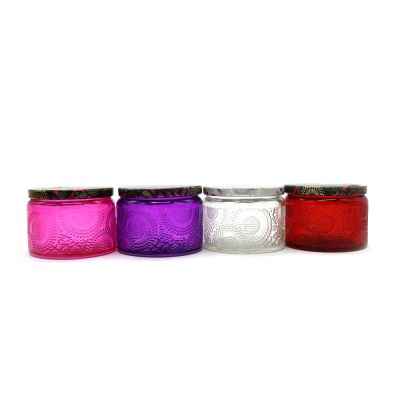 custom high end scented clear glass candle jar 