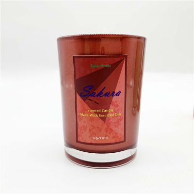 Luxury Decorative Electroplating Thick Glass Candle Jar 