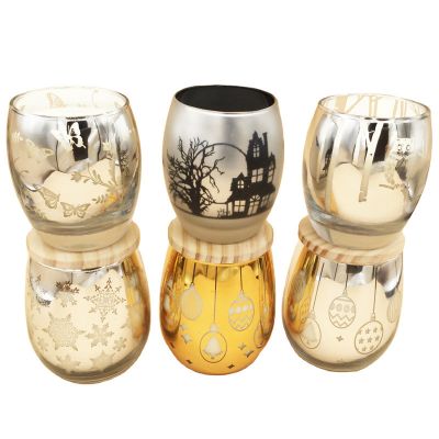 China Factory Glass Candle jar With Lid