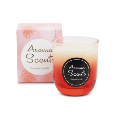 Wholesale Customized Round Bottom Gradient Color Glass Candle Jar