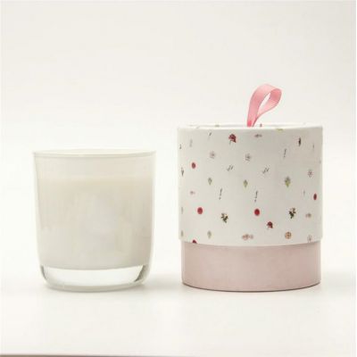 Wedding Party Birthday Candle Luxury Custom White Glass Candle Jar