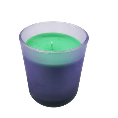 Factory custom cheap glass candle jar candle jars in bulk mat glass decoration