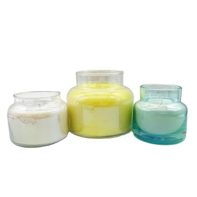 Luxury big candy jar shine glass jar glass candle jar