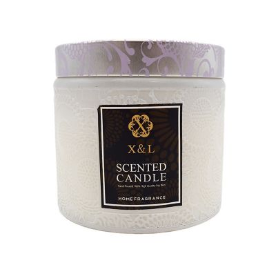 Factory Cheap White Glass Candle Jar