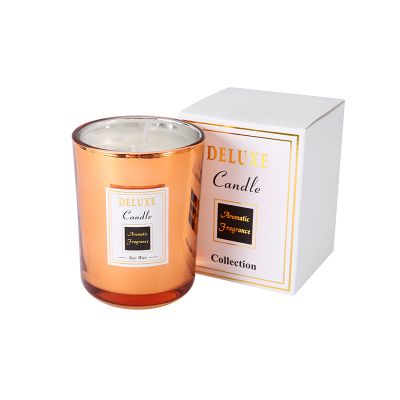 Luxury custom logo glass candle jar