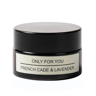 Custom logo glass candle jar with lid