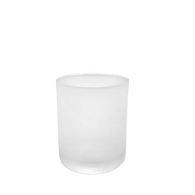 Press Machine Made glass candle holder frosted candle glass jar