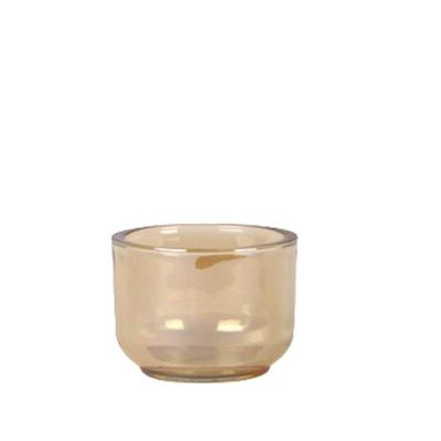 Wholesale High Quality Round Flower Tiger Skin Glass Vase and Gift for Home Decoration