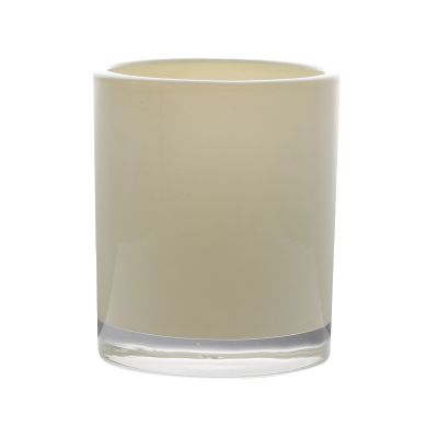 8oz Empty Glass Candle Jar with Lid Gray White Crystal Candle Holder for Scented Candle Making
