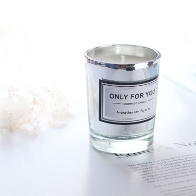 Electroplate Silve&Gold Color Sounvenir Glass Candle Jars Custom Design