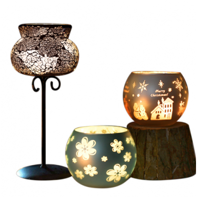 Hot selling Christmas Glass Candle Jar