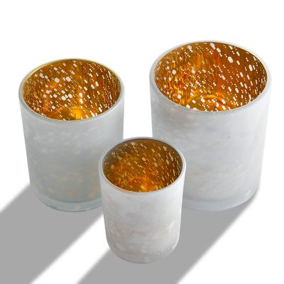 Hot selling aromatherapy wax glassware wax jar container frosted white custom deep processing