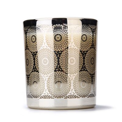 Wholesale luxury glass candle jar candle holder for home decor