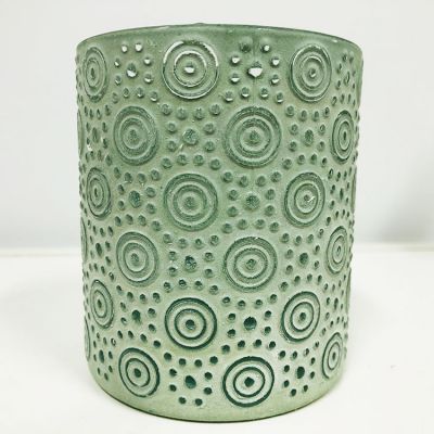 Wholesale Custom clear glass candle holders coloured glass candle holder