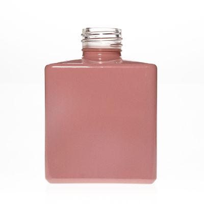 custom painting 200ml square wholesale glass reed diffuser bottles