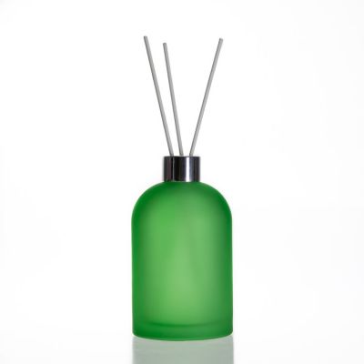 Round shape diffuser glass bottle 380ml 14oz diffuser reed bottle with diffuser sticks
