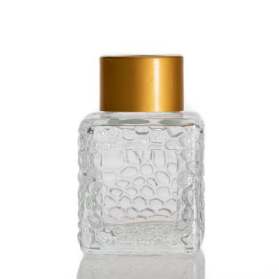 Diamond design reed diffuser bottle 80ml aroma diffuser bottle with screw cap