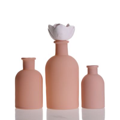 Luxury 100ml diffuser bottle pink color diffuser glass bottle wholesale
