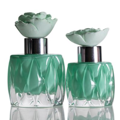Inside Spray Design 100 ML 50ml Diffuser Glass Bottle Green Color Aroma Reed Diffuser