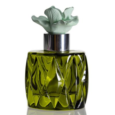 Wholesale 50ml diffuser glass bottle green color bottle diffuser