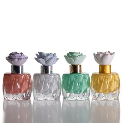 Factory Sell Colored Fragrance Bottles 80ml Oil Diffuser Bottle Fragrance Bottle