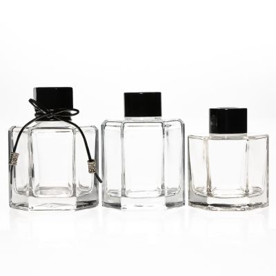Hexagon shape aroma diffuser bottle 50ml 90ml 120ml reed diffuser glass bottle
