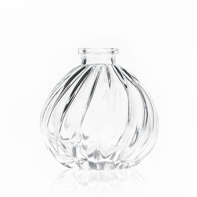 100ml Round Pineapple Shape Cross Grain Empty Reed Diffuser Bottle Bottle Glass Fragrance Bottles in Stock