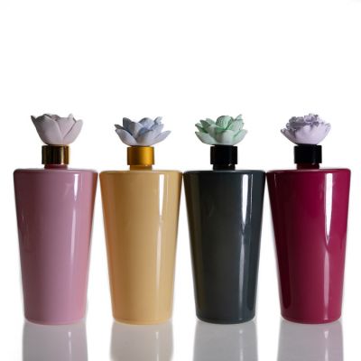 Cone Shaped Design Aroma Diffuser Bottles 500ml Diffuser Glass Bottle