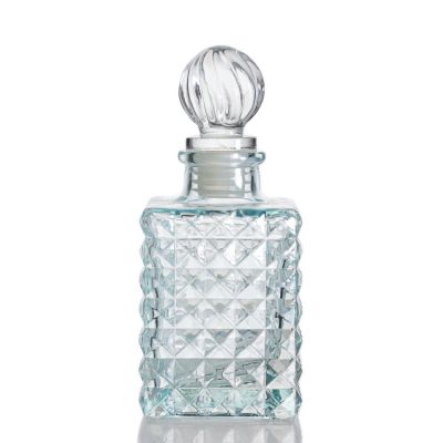 Factory supply home fragrance bottle 100ml glass bottles reed diffuser with acrylic cork