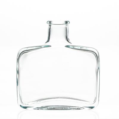 Home Decorative 200ml Flat Square Shaped Empty Colorful Glass Reed Diffuser Vase