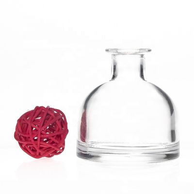 Half Round 50 ml Clear Aroma Diffuser Glass Bottles Round Reed Diffuser Glass Bottle