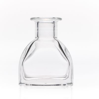 Tent Shape Clear Room Fragrance Bottles 120 ml Empty Aroma Oil Diffuser empty glass bottle with Stopper