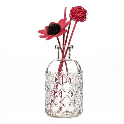 Wholesale Fancy Crystal Glass Vase 250 ml Engraving Crystal Aroma perfume glass bottles reed diffuser