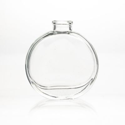 Classic Flat round Shaped 90ml glass diffuser bottle Aromatherapy Bottle