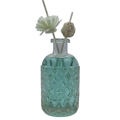 Designer New Dia mond Surface Empty 250 Ml 8 oz Clear Aroma Reed Diffuser Glass Bottles