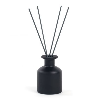 150ml Luxury Matte Black Reed Diffuser Glass Bottle Frost Empty Car Diffuser Bottles