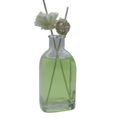 Factory Supply 250 Ml Refillable Square Round Reed Diffuser Glass Bottle Empty Bottles