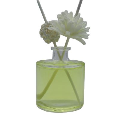 Cylinder 120 ML Aroma Empty Luxury Glass Bottle Stick Bottles Reed Diffuser In Set